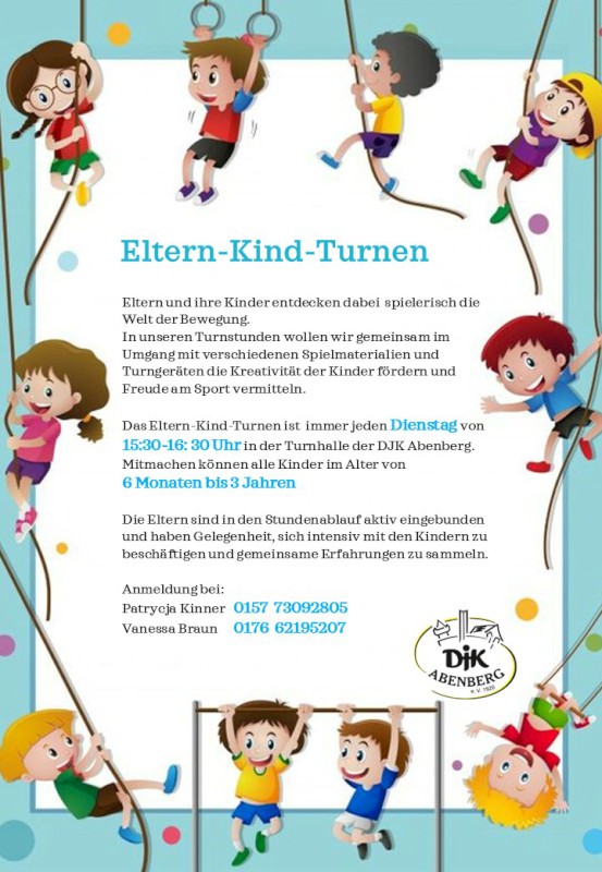 Eltern Kind Turnen Flyer